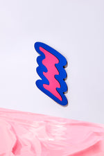 Squiggle mirror - Blue and Pink